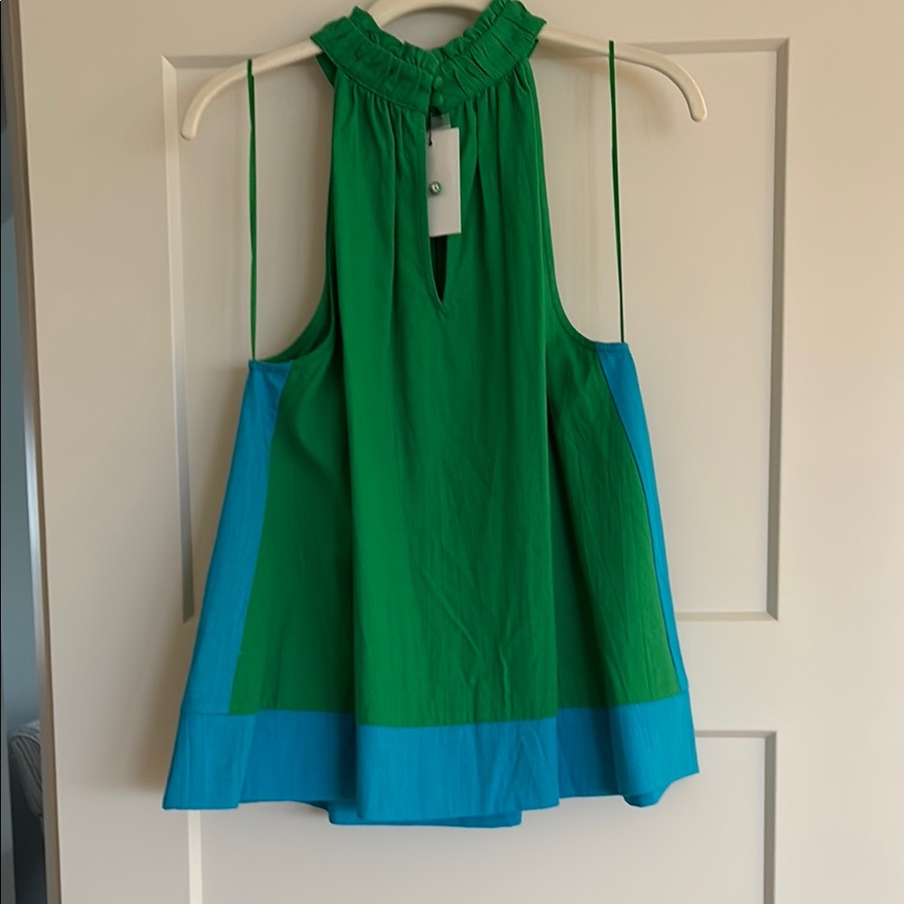 Green and Blue Halter Top - Picture 3 of 5